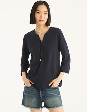 Blusa Nautica manga 3/4 para mujer