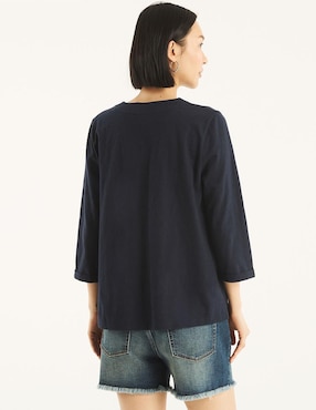 Blusa Nautica manga 3/4 para mujer