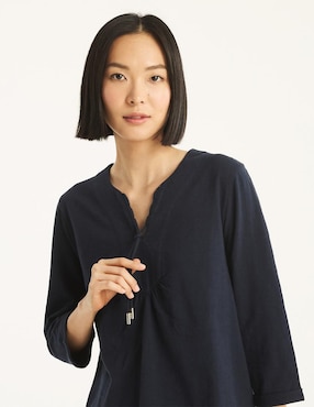 Blusa Nautica manga 3/4 para mujer