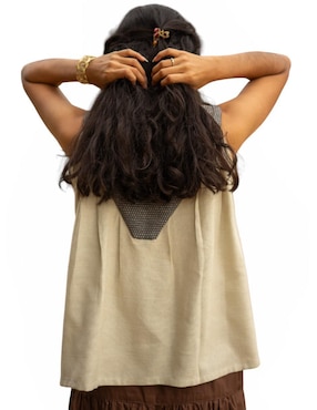Blusa Textil Vivo sin manga para mujer