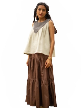 Blusa Textil Vivo sin manga para mujer