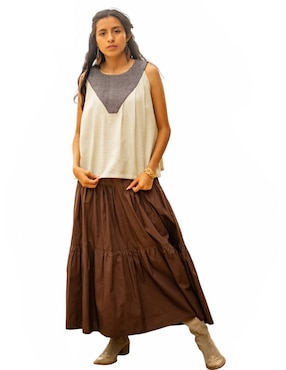 Blusa Textil Vivo sin manga para mujer