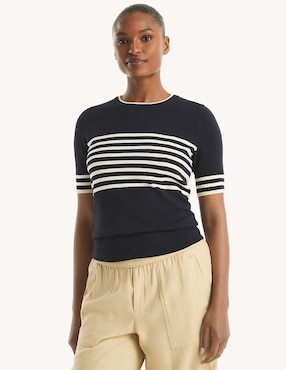 Blusa Nautica manga corta para mujer