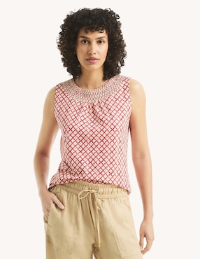 Blusa Nautica sin manga para mujer