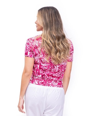 Camisa Nautica de algodón manga corta para mujer