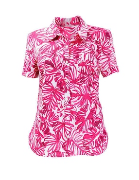 Camisa Nautica de algodón manga corta para mujer