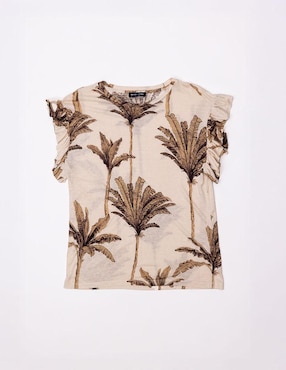 Playera manga corta Nautica cuello redondo para mujer