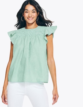 Blusa Nautica manga corta para mujer