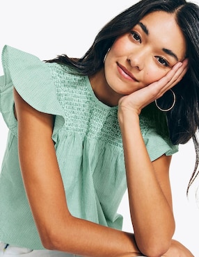 Blusa Nautica manga corta para mujer