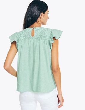 Blusa Nautica manga corta para mujer