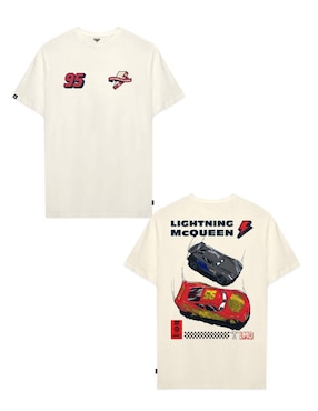 Playera manga corta Disney Cars cuello redondo para mujer