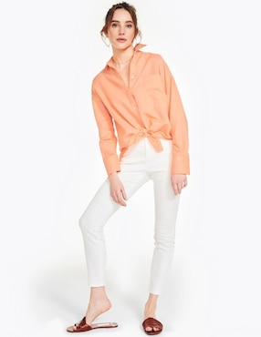 Camisa Nautica manga larga para mujer
