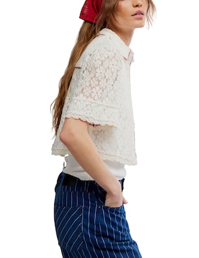 Blusa Free People manga al codo para mujer