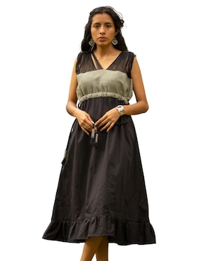 Vestido midi casual Textil Vivo Manuela para mujer