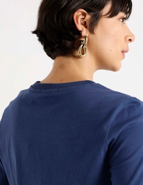 Playera manga corta Scotch & Soda cuello redondo para mujer