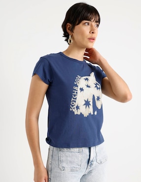 Playera manga corta Scotch & Soda cuello redondo para mujer