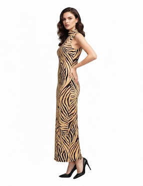 Vestido largo casual Rouss Animal Print para mujer