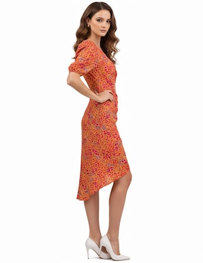 Vestido a la rodilla casual Ant Collection Asimétrico para mujer