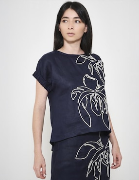 Blusa Padova manga corta para mujer