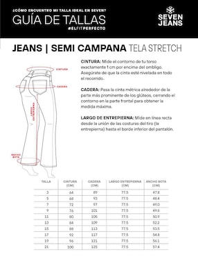 Jeans flare cintura alta Seven Jeans para mujer