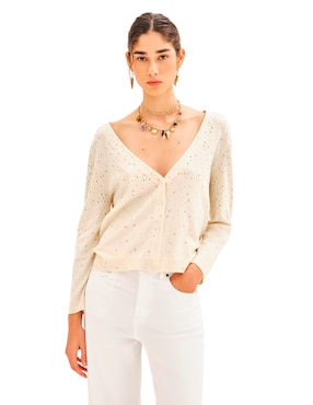Suéter Rapsodia cuello v para mujer