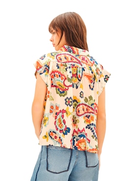 Blusa Rapsodia manga corta para mujer
