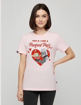 Playera manga corta Disney Star Wars cuello redondo para mujer