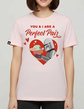 Playera manga corta Disney Star Wars cuello redondo para mujer