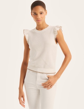 Blusa Nautica manga corta para mujer