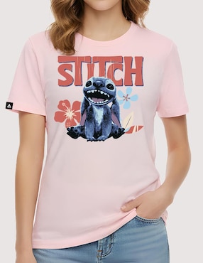 Playera manga corta Disney Stitch - Sit cuello redondo para mujer