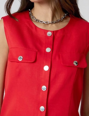 Blusa Criteria sin manga para mujer