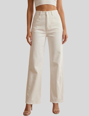 Jeans wide leg cintura alta Malabis para mujer