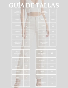 Jeans wide leg cintura alta Malabis para mujer