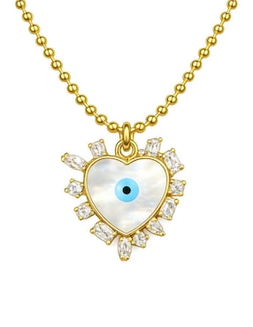 Collar de corazón Yoiko Amuleto baño de oro 18 K