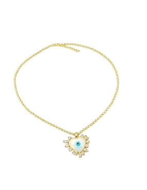 Collar de corazón Yoiko Amuleto baño de oro 18 K