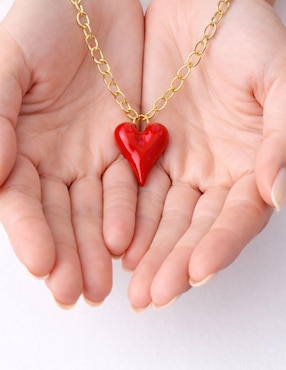 Collar de corazón Yoiko Ígnea baño de oro 18 K