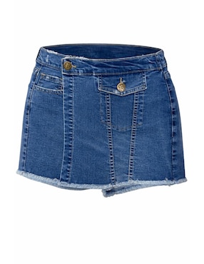 Falda short Obs Jeans de mezclilla a la cintura alta