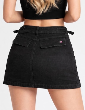 Falda corto OBS Jeans de mezclilla cintura alta