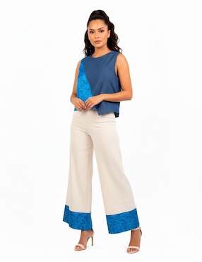 Pantalón acampanado Angelozano amplio para mujer
