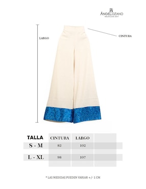 Pantalón acampanado Angelozano amplio para mujer