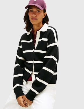 Suéter Tommy Hilfiger cuello camisero para mujer