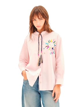 Camisa Rapsodia de algodón manga larga para mujer