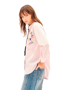 Camisa Rapsodia de algodón manga larga para mujer