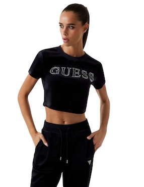 Playera manga corta Guess Active cuello redondo para mujer