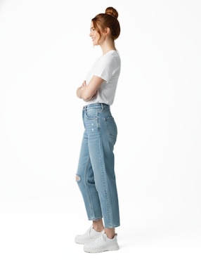 Set playera manga corta Indicum Denim cuello redondo para mujer