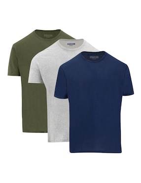 Set playera manga corta Indicum Denim cuello redondo para mujer