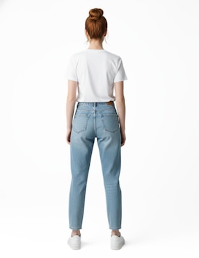 Set playera manga corta Indicum Denim cuello redondo para mujer