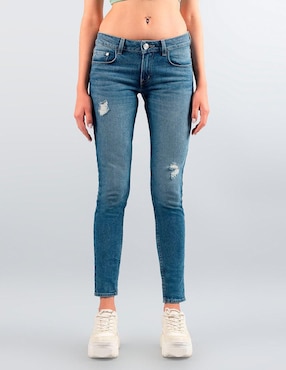 Jeans Skinny Oggi Carol Corte Cadera Para Mujer