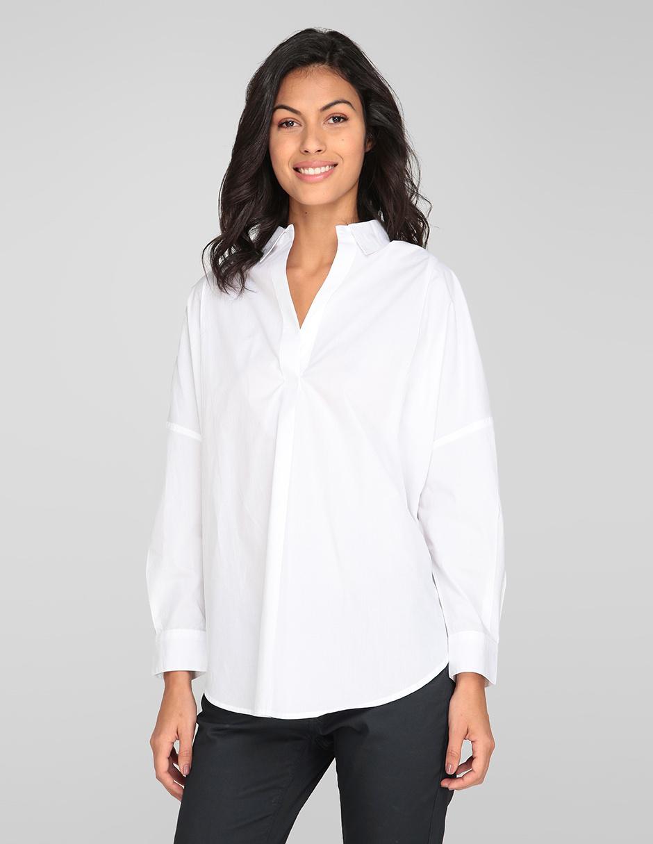blusas con cuello camisero