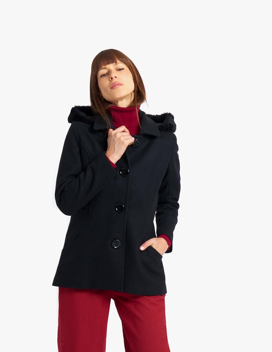 Abrigo de lana abierto para mujer 2